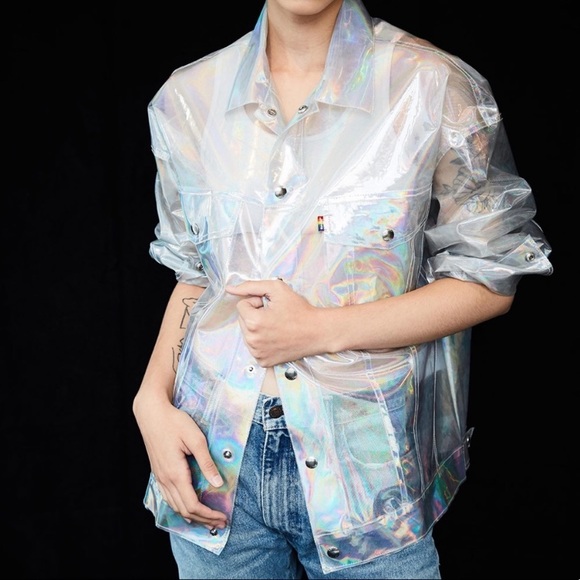 Levis Iridescent Hologram Clear Trucker 